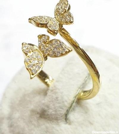 انگشتر طلا پروانه دخترانه | گالری ماندگار