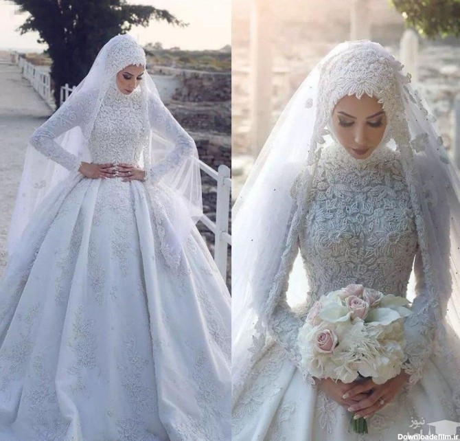 لباس عروس محجبه+ تصاویر
