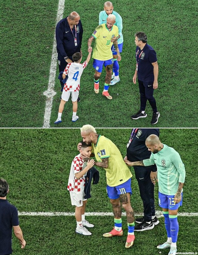 عکس | نیمار درخواست پسران بازیکن کرواسی را رد نکرد