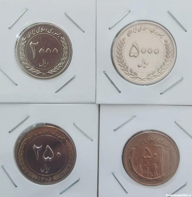 چهار عدد سکه جمهوری کاور دار مطابق تصویر