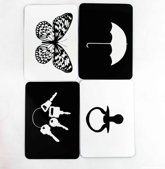کارت‌های سیاه و سفید (نوزاد) انتشارات نردبان – کتاب و بازی کودک