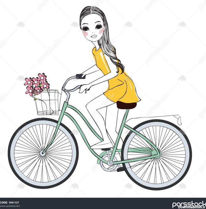 عکس دختر دوچرخه سوار فانتزی