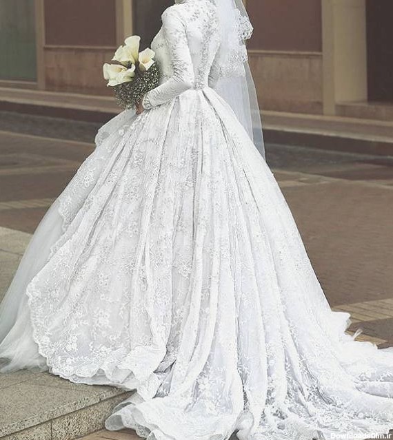 لباس عروس آستین دار و پوشیده برای عروس محجبه + تصاویر