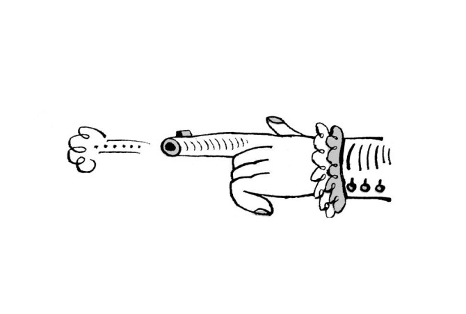 عکس نقاشی تفنگ و چاقو
