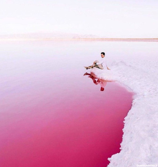 عکس دریاچه صورتی در ایران