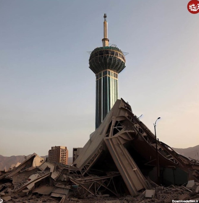 پیش‌بینی هوش مصنوعی از وضعیت برج میلاد بعد از زلزله ۷،۹ ریشتری تهران
