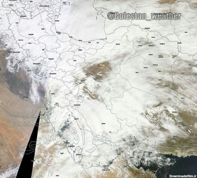 عکس ماهواره ناسا از آسمان امروز ایران - تابناک | TABNAK