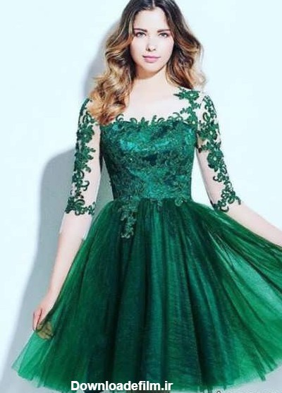 مدل لباس مجلسی سبز با طراحی زیبا و جذاب