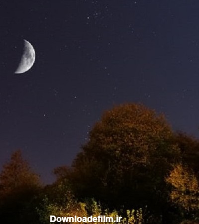 عکس آسمان ماه و ستاره