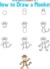 آموزش نقاشی میمون – نقاشیار