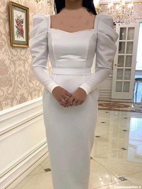 مدل لباس مجلسی سفید زیبا