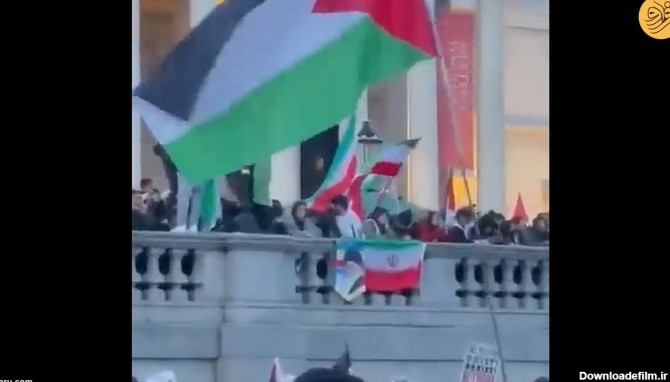 فرارو | (ویدئو) نصب تصویر رهبر انقلاب و پرچم ایران مقابل کنگره آمریکا