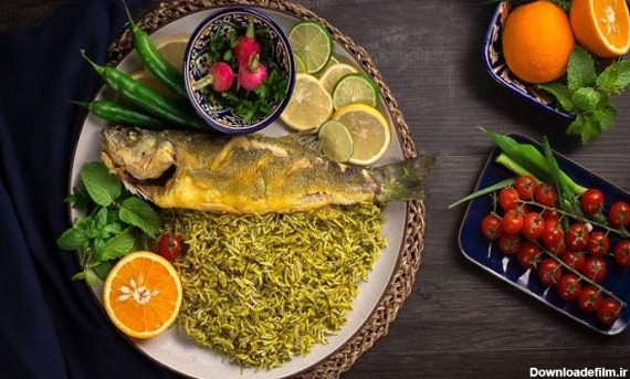 تزیین ماهی پلو زیباترین ایده ها برای تزیین ماهی پلو شب عید با سبزیجات