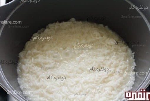 برنج پخته شده و شفته
