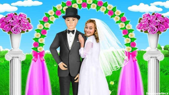 ساشا لباس عروس می پوشد _ فعالیت های عروسی بچه ها