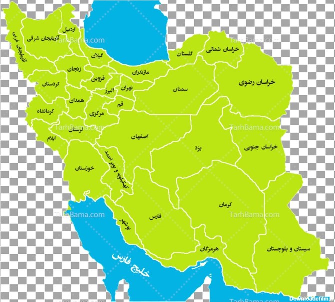 عکس دوربری شده نقشه ایران