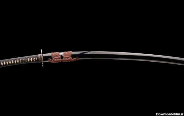 والپیپر مشکی شمشیر سامورایی ژاپنی و تاریخی با کیفیت عالی