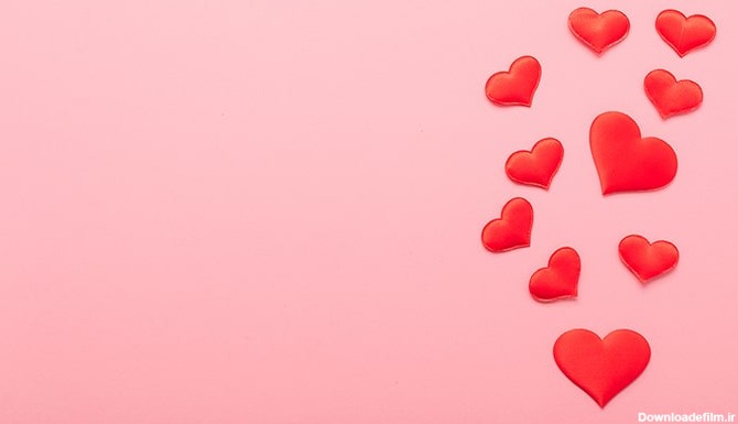تصویر مجموعه قلب قرمز ولنتاین با فضای کپی | فری پیک ایرانی | پیک ...