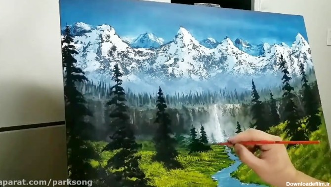 نقاشی زیبا از طبیعت با استفاده از آبرنگ