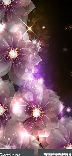 Glowing flowers by Creative factory wallpapers live wallpaper for ...