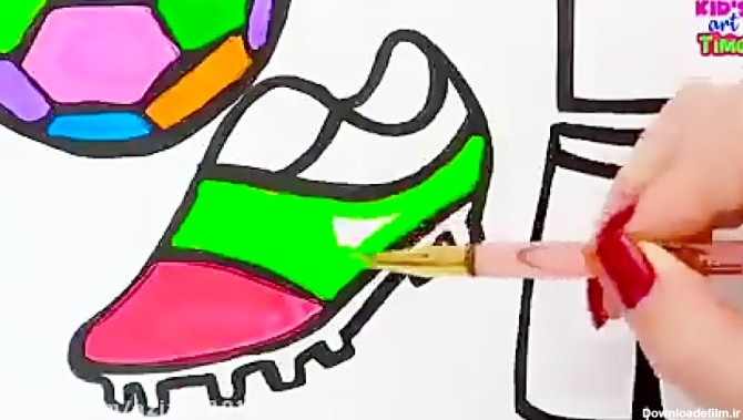 آموزش نقاشی کودکانه - کفش ورزشی
