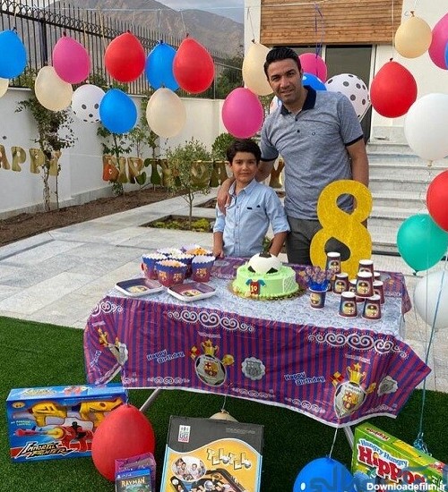 عکس جواد نکونام و پسرش آریان | تصاویری از جشن تولد 8 سالگی پسر ...