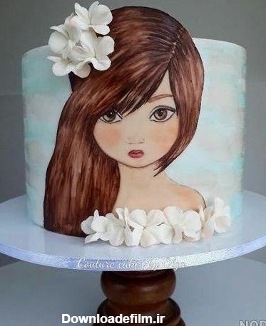 عکس کارتونی دخترانه روی کیک