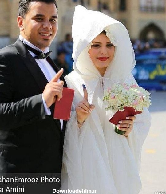عکس عروس و داماد با لباس محلی لری ۱۴۰۰ - عکس نودی