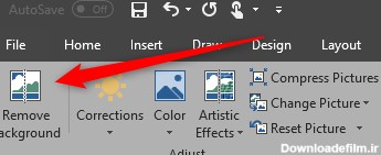 حذف پس زمینه عکس در ورد
