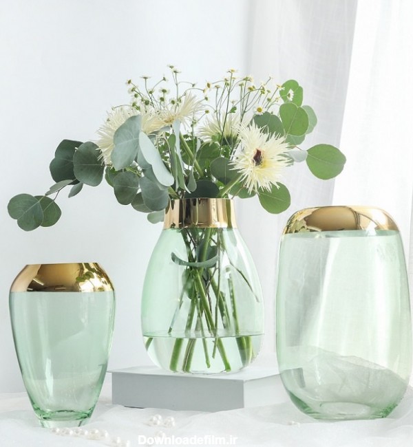 7 ایده تزیین گلدان شیشه ای با گل مصنوعی برای دکور زیبای منزلتان ...