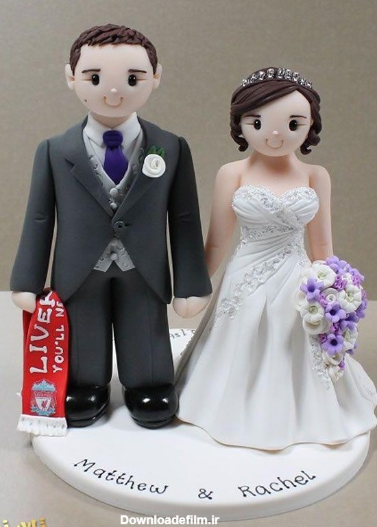 تزیین کیک عروسی با خمیر فوندانت