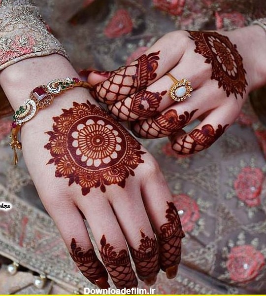 عکس حنا عروس روی دست