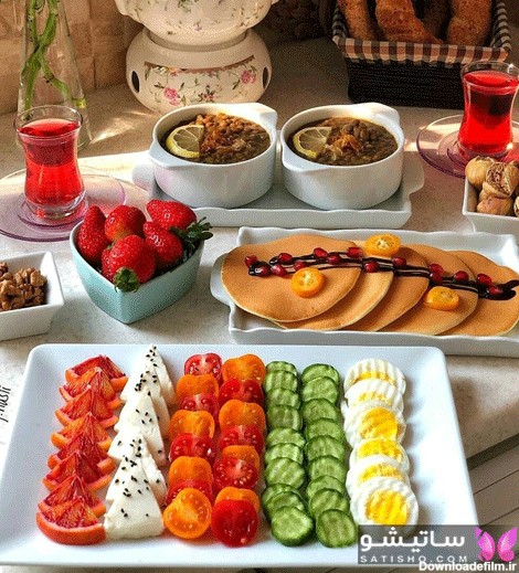 عکس از چیدمان میز صبحانه