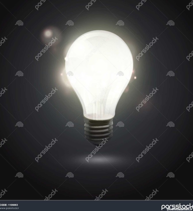 نور لامپ در تاریکی طراحی وکتور واقع گرایانه 1109063