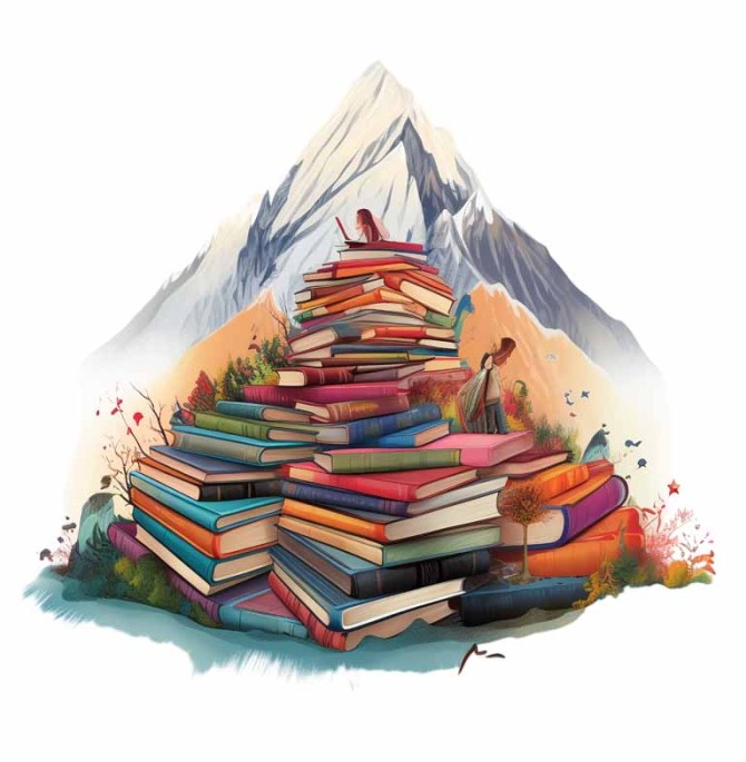 دانلود طرح کتاب های زیبا و کوه