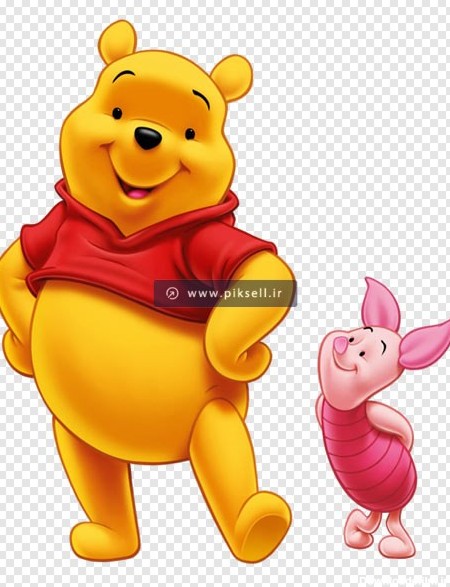 تصویر بدون زمینه کاراکتر کارتونی خرس و خرگوش در pooh