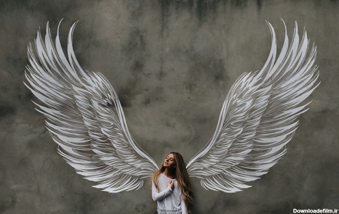 عکس دختر با بال های فرشته برای پروفایل