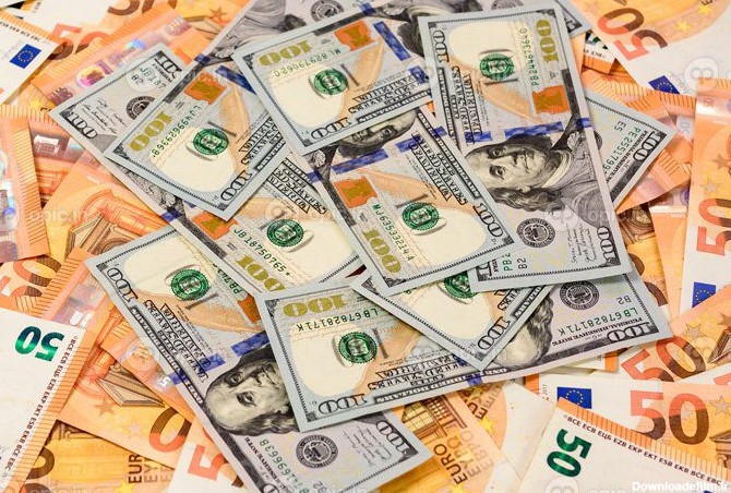 دانلود عکس بسیاری از دلار و یورو بافت پول | اوپیک