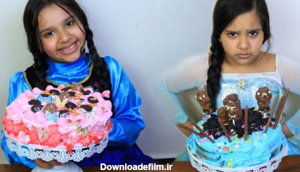 چالش تزیین کیک السا و انا فروزن