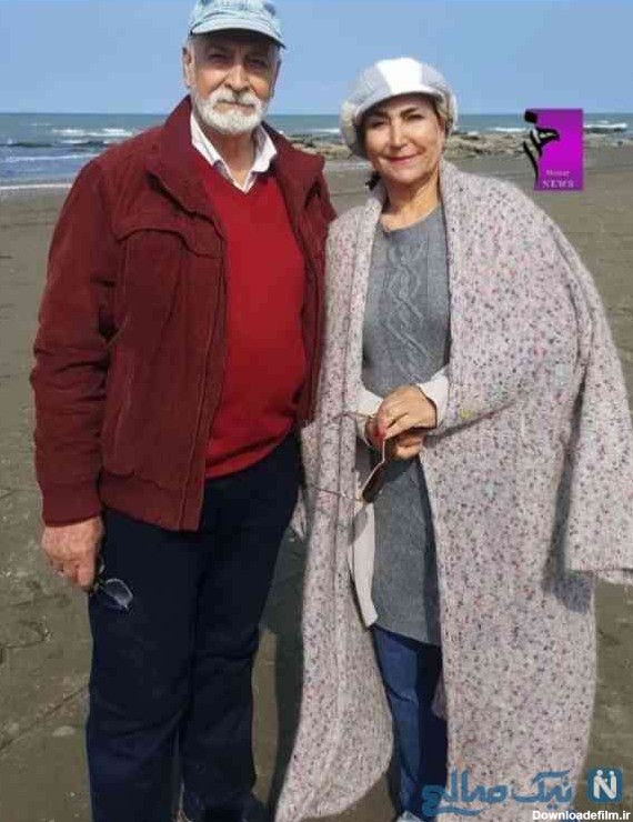 محمود پاک نیت و همسرش | ساحل گردی محمود پاک نیت با همسرش