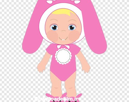 فایل دوربری شده و ترانسپرنت بچه کوچولو در لباس خرگوشی