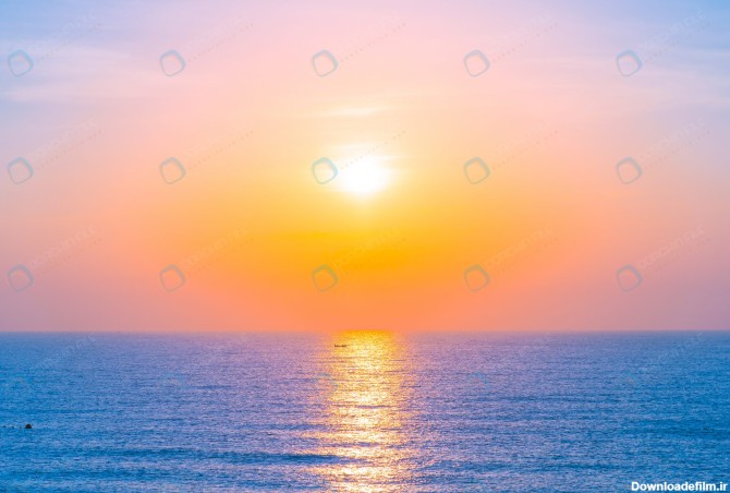 عکس طلوع خورشید در دریا - مرجع دانلود فایلهای دیجیتالی