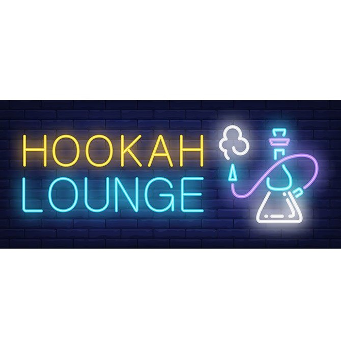 hookah lounge neon sign 1 طرح حروف الفبای لاتین جذاب هالووینی - هیولا