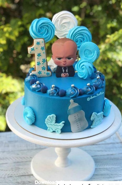 عکس کیک تولد یک سالگی پسرانه