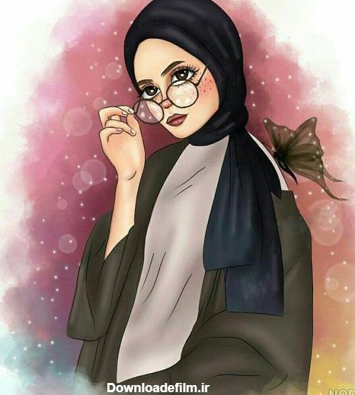 عکس دختر با حجاب چادری کارتونی - عکس نودی