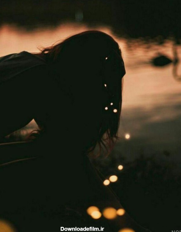 عکس غمگین دختر در شب - عکس نودی