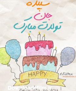 عکس پروفایل تبریک تولد سپیده طرح کیک | پروفایل گرام