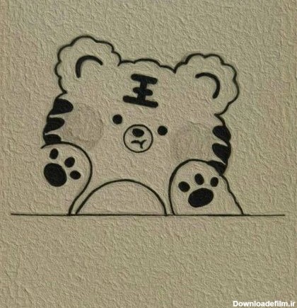 نقاشی مینیمال خرس