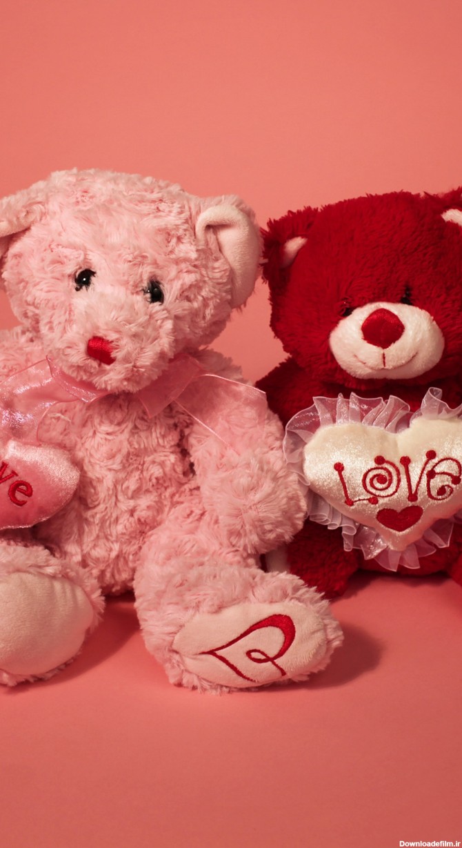 عکس زمینه خرس عروسکی برای تبریک روز ولنتاین پس زمینه ...