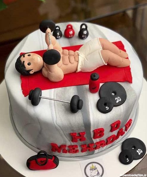 مدل کیک تولد پسرانه عکس دار